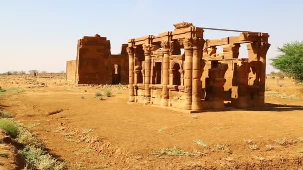 Sahara Çölü Nde Siyah Firavunlar Antik Tapınağı — Stok video