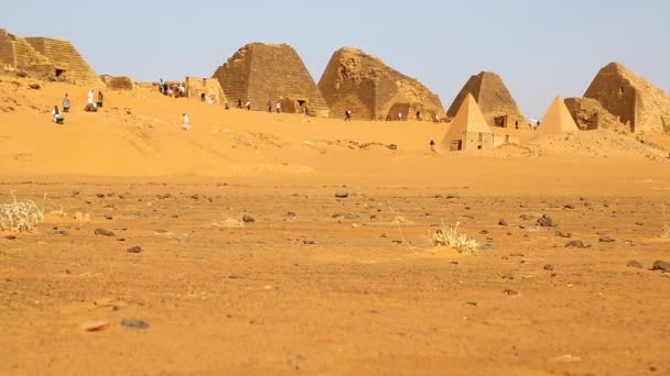 Antike Tempel Schwarzer Pharaonen Der Sahara Wüste — Stockvideo