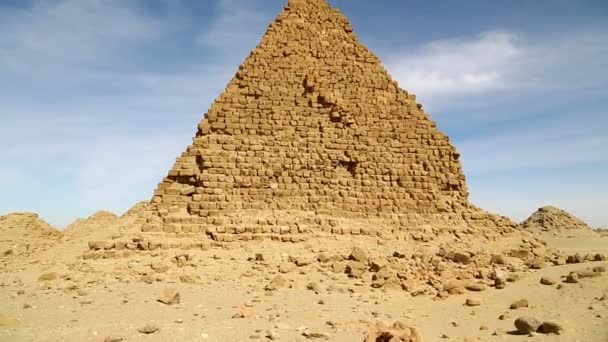 Antico Tempio Dei Faraoni Neri Nel Deserto Del Sahara — Video Stock