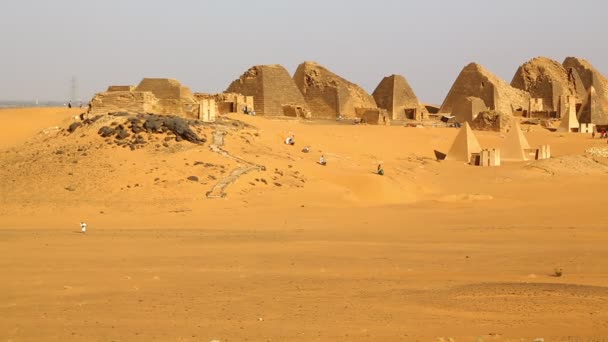 Antike Tempel Schwarzer Pharaonen Der Sahara Wüste — Stockvideo