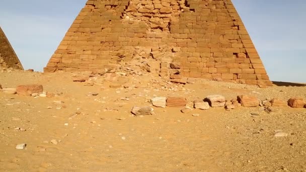 Antico Tempio Dei Faraoni Neri Nel Deserto Del Sahara — Video Stock