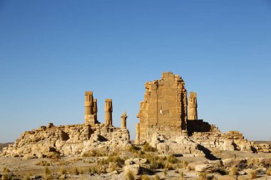 Afrika sudan soleb çöl ortasında siyah Firavunlar antik Tapınağı