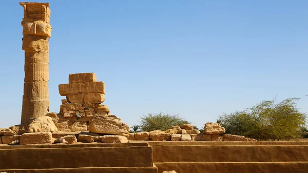 Африці Суданський Борозд Античний Храм Чорних Фараонів Посеред Дезертири — стокове фото