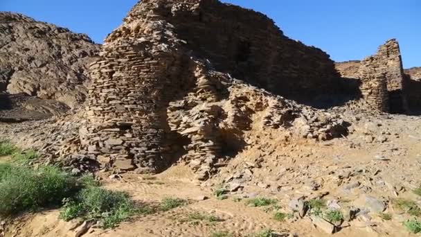 Templo Antigo Faraós Negros Meio Deserto Berenice África — Vídeo de Stock