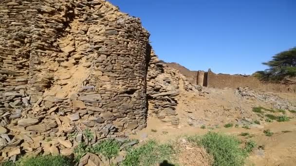 Templo Antigo Faraós Negros Deserto Saara — Vídeo de Stock
