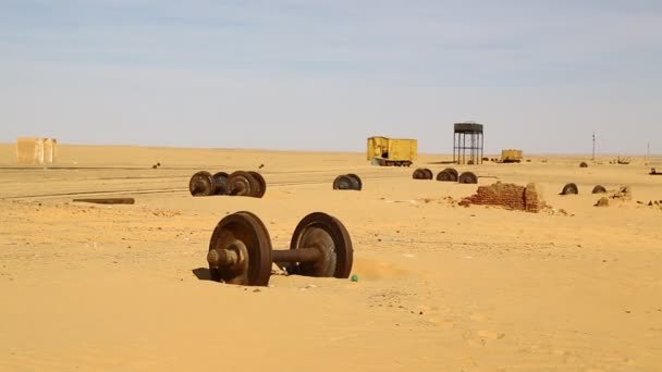 Velha Estação Deserto Sudão — Vídeo de Stock
