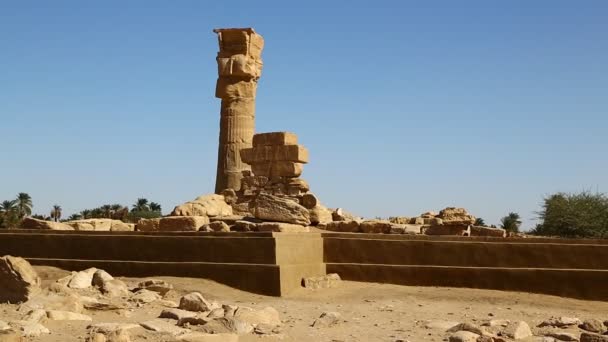 Античный Храм Черных Фараонов Посреди Пустыни Беренице Африка — стоковое видео