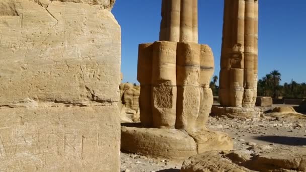 Templo Antigo Faraós Negros Meio Deserto Berenice África — Vídeo de Stock