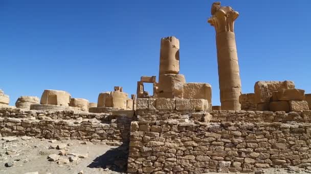 Antika Tempel Svarta Faraonerna Mitten Öknen Berenice Afrika — Stockvideo