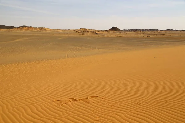 Центре Пустыни Скалы Дорожки Понятие Дикой Природной Живописной Земли — стоковое фото
