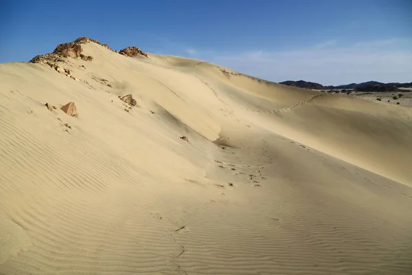 Het Midden Van Woestijn Rots Track Als Concept Van Wild — Stockfoto
