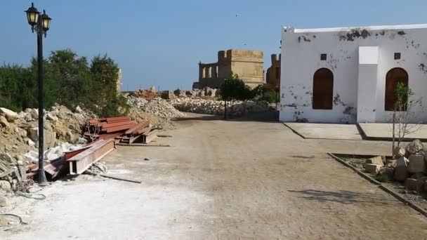 Felvétel Antik Török Örökség Közelében Port Szudán Afrika — Stock videók