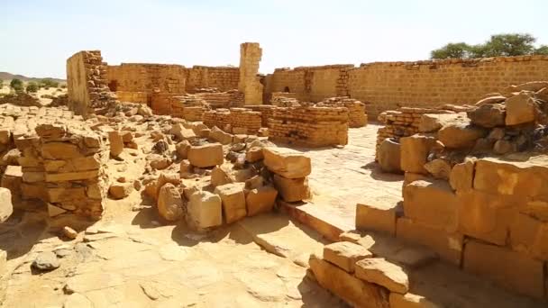 Antyczne Świątynia Faraonów Czarna Środku Pustyni Berenice Afryka — Wideo stockowe