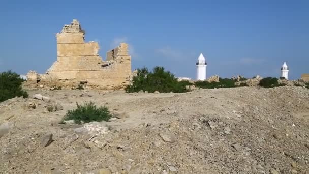 Πλάνα Από Αντίκες Οθωμανικής Κληρονομιάς Κοντά Πόλη Της Πορτ Σουδάν — Αρχείο Βίντεο