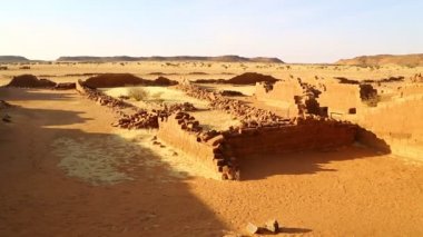 Musawwarat es Sufra antik Tapınağı sudan, Afrika çöl ortasında siyah Firavunlar görüntüleri