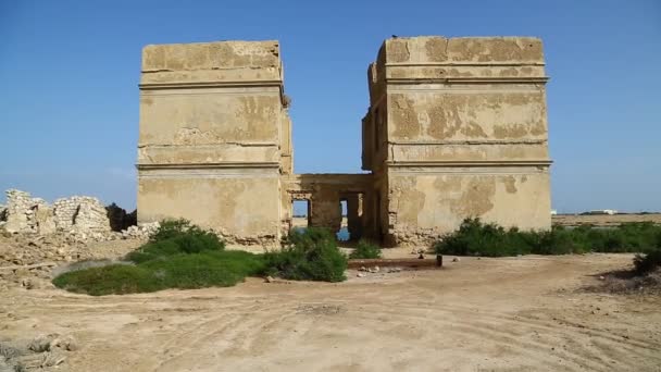 Riprese Antico Patrimonio Ottomano Vicino Alla Città Porto Sudan Africa — Video Stock