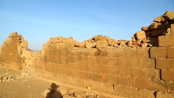 Bilder Musawwarat Sufr Antika Tempel Svarta Faraonerna Mitten Öknen Sudan — Stockvideo