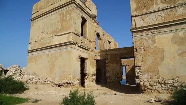 Riprese Antico Patrimonio Ottomano Vicino Alla Città Porto Sudan Africa — Video Stock