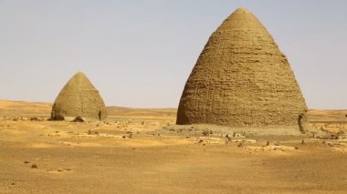 Eski Dongada görüntülerini antik şehir Nubyeliler Nilo Afrika, Sudan yakınındaki