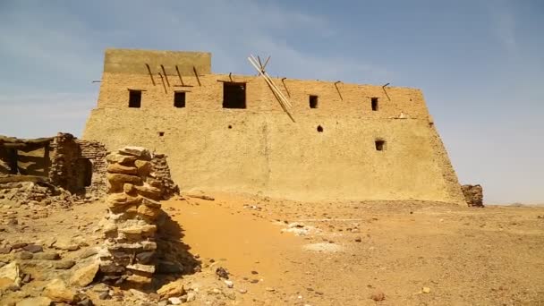 Кадри Старі Dongada Античні Міста Nubians Поблизу Нило Африки Судану — стокове відео