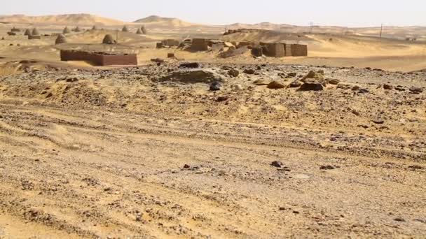 Filmaufnahmen Der Alten Dongada Antiken Stadt Nubians Der Nähe Von — Stockvideo