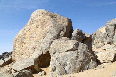 Afrika sudan sebu siyah Firavun Rock'daki nil yakınındaki Antik hiyeroglif