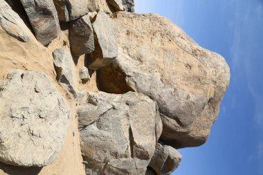 Afrika sudan sebu siyah Firavun Rock'daki nil yakınındaki Antik hiyeroglif