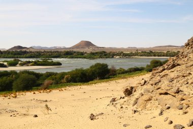 Afrika sudan Kerma'daki dört katarakt Nil ve doğa rive yakınındaki