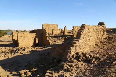 Afrika sudan Kerma'daki dört katarakt Nil ve doğa rive yakınındaki