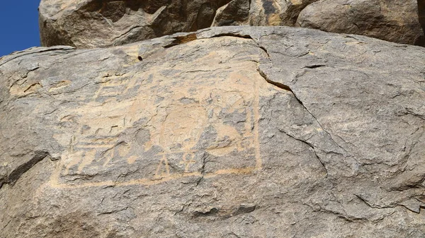 Afrika Soedan Sebu Antieke Hiërogliefen Van Zwarte Farao Rotsen Buurt — Stockfoto