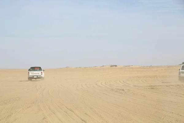 Судан Bayuda Пустеля Межах Січня 2019 Невідомі Автомобіля Пустелі Кол — стокове фото