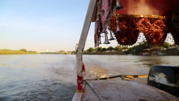 Vista Dalla Barca Durante Crociera Nel Fiume Nilo — Video Stock