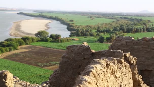 Античне Місто Nubians Біля Нілу Керма Судан Африка — стокове відео