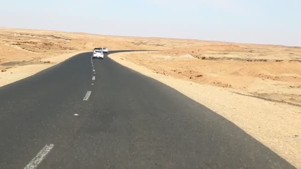 Coche Identificado Desierto Sudán África — Vídeo de stock