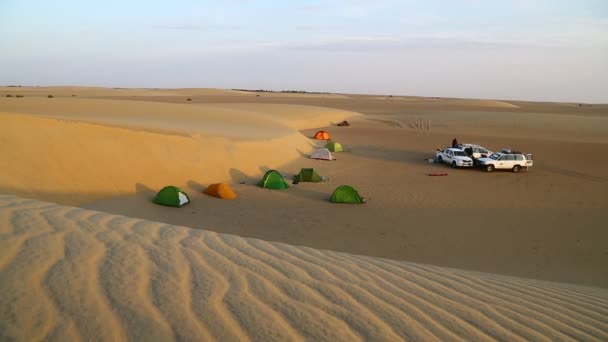 Personas Identificadas Desierto Sudán África — Vídeo de stock