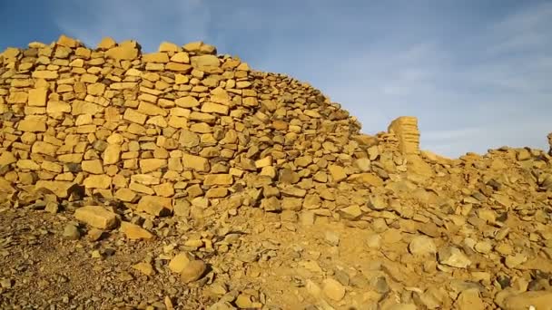 Античный Город Нубийцев Вблизи Нила Кермы Судана Африки — стоковое видео