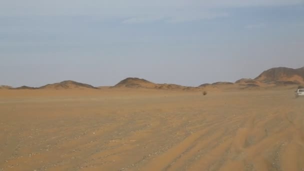 Coche Identificado Desierto Sudán África — Vídeos de Stock