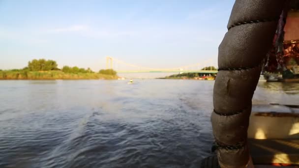 Vista Desde Barco Durante Crucero Río Nilo — Vídeo de stock