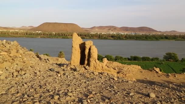 Antique City Nubians Nile Kerma Sudan África — Vídeo de Stock