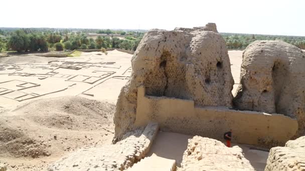 Antik Kota Nubia Dekat Nil Kerma Sudan Afrika — Stok Video