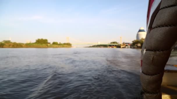 Vue Bateau Pendant Croisière Dans Rivière Nil — Video