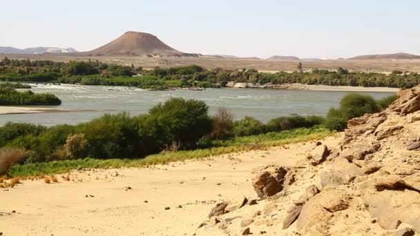 Négy Szürkehályog River Nile Szudán Afrika — Stock videók