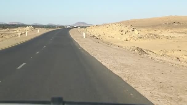 Coche Identificado Desierto Sudán África — Vídeo de stock