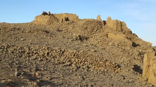 Antieke Stad Van Nubiërs Buurt Van Nijl Kerma Soedan Afrika — Stockvideo