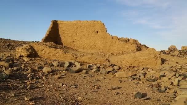 Antik Város Közelében Nile Kerma Szudán Afrika Núbiaiak — Stock videók