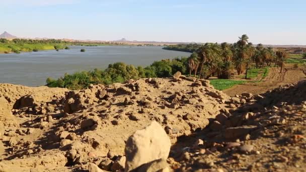 Четыре Катаракты Реки Нил Судан Африка — стоковое видео