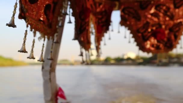 Вид Лодки Время Круиза Реке Нил — стоковое видео