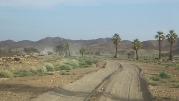 Unbekanntes Auto Der Wüste Von Sudan Afrika — Stockvideo