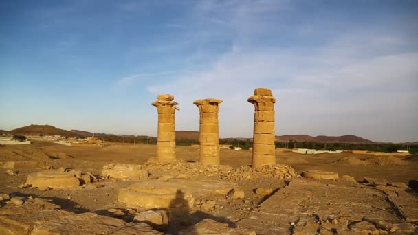 Antike Nubische Stadt Der Nähe Von Nil Kerma Sudan Afrika — Stockvideo