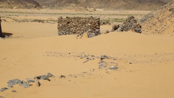 Ruinas del fuerte murrat en la ciudad antigua — Vídeos de Stock